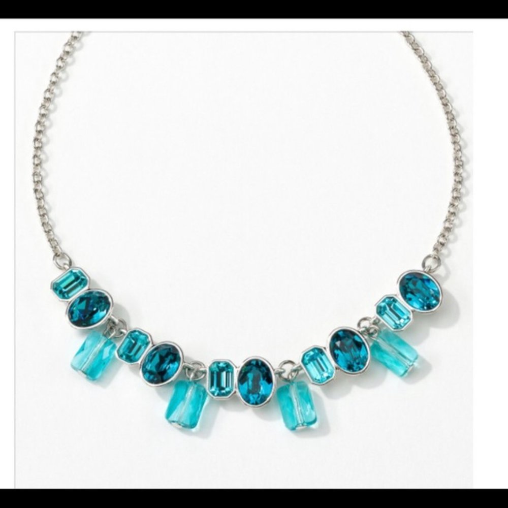 Depths of the Sea Necklace by Touchstone Crystal by Swarovski